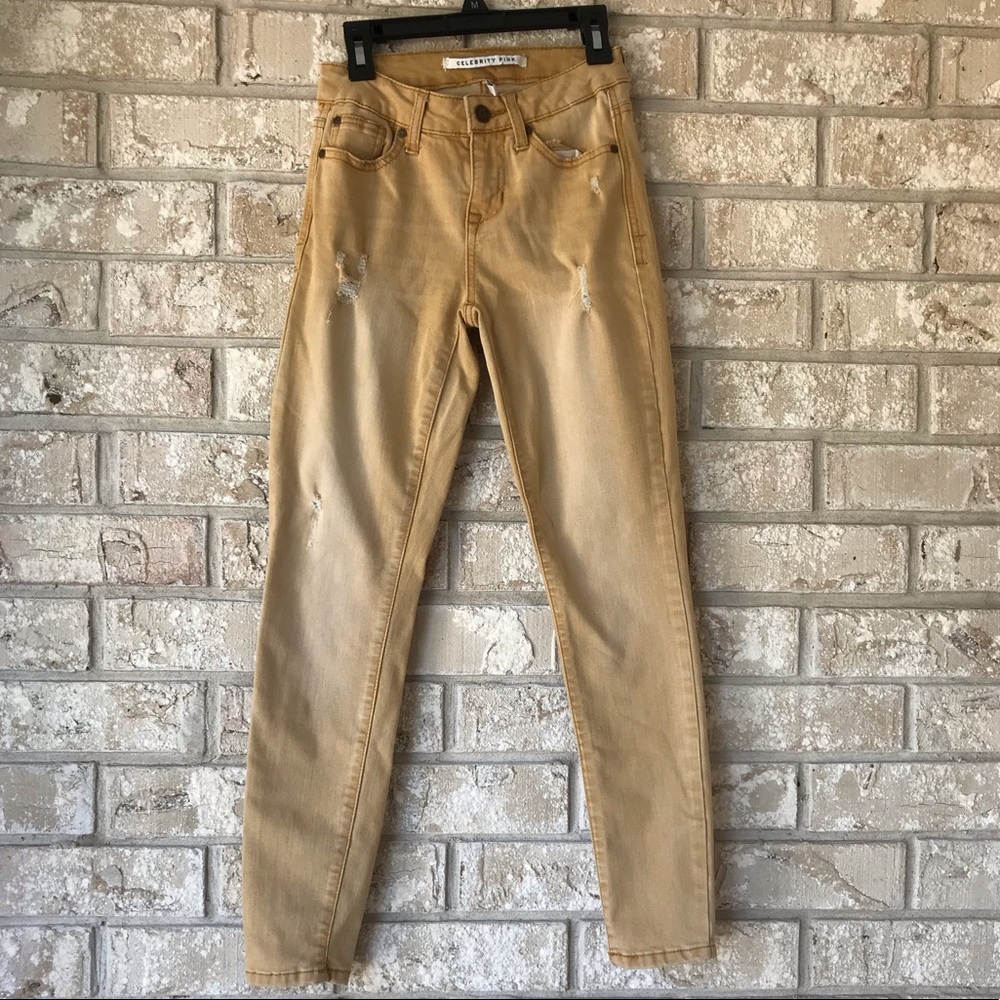 Yellow skinny jeans from Macy’s
